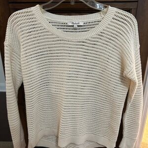 Madewell Women's Open-Knit Cream Sweater